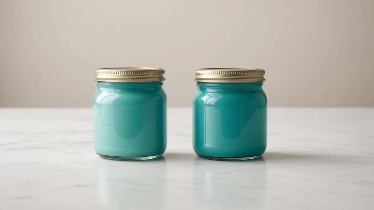 Two distinct containers side by side on a desk representing two account types
